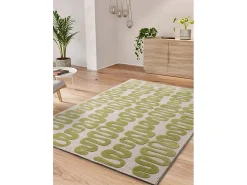 Alfombra interior - moderno - verde - 160 x 230 cm - FLASHY Verde / Blanco Outlet