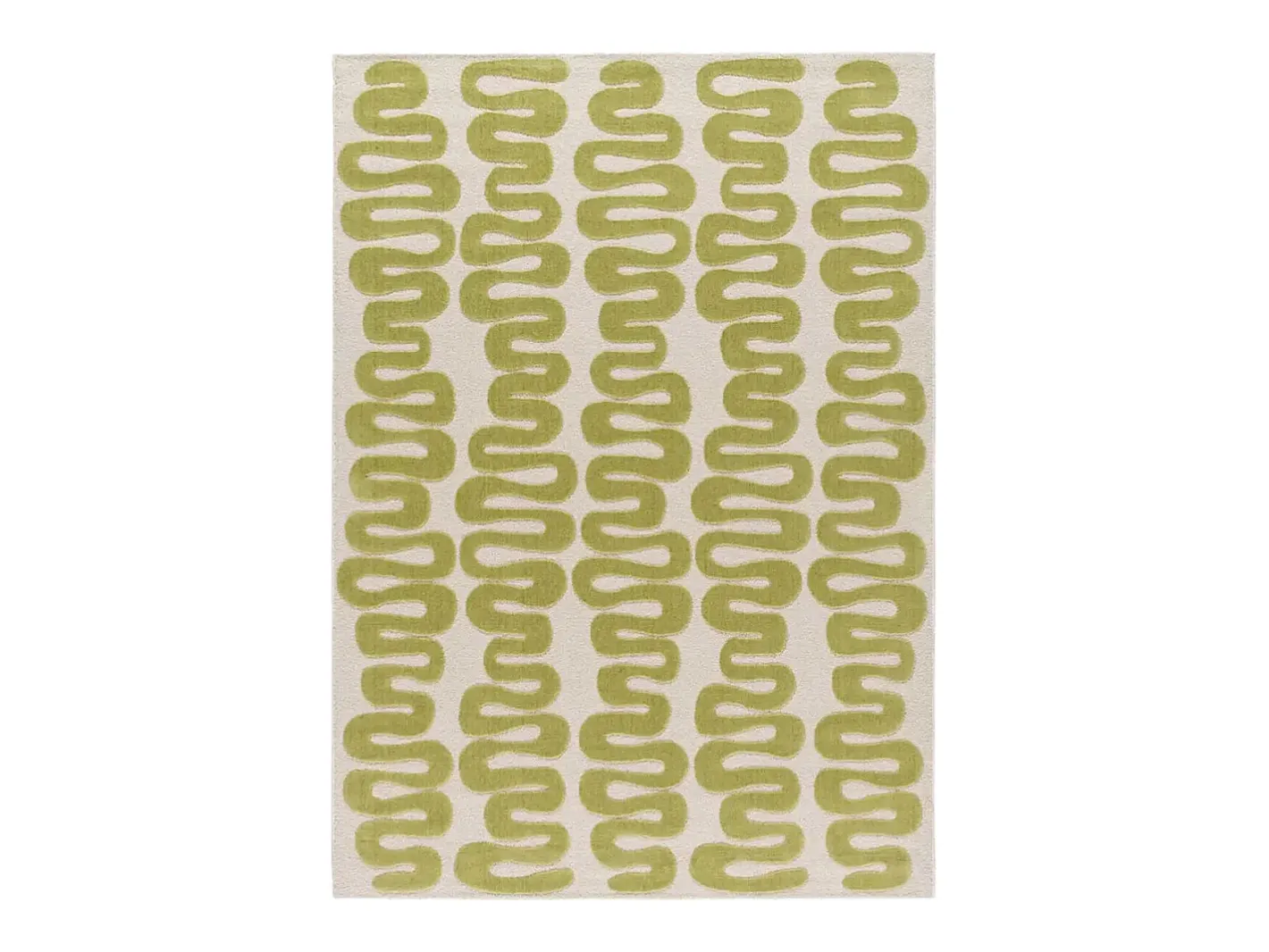 Alfombra interior - moderno - verde - 120 x 170 cm - FLASHY Verde / Blanco Sale