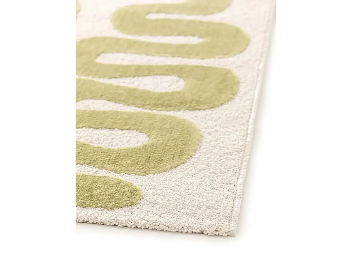 Alfombra interior - moderno - verde - 120 x 170 cm - FLASHY Verde / Blanco Sale