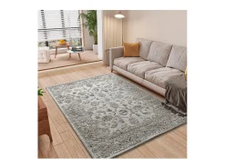 Alfombra De Salón-Alfombra interior - vintage con relieve - multicolor - 192 x 290 cm - KEOPS Beige / Multicolor