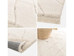 Sweeek Alfombra De Salón-Alfombra interior con ligeros relieves Crema