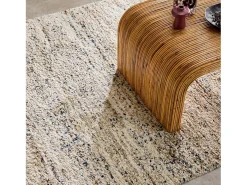 Sweeek Alfombra De Salón-Alfombra interior con patrón moteado Crema