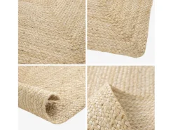 Sweeek Alfombra interior de yute natural natural Color natural claro New