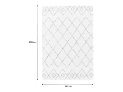Sweeek Alfombra interior estilo shaggy bereber y multicolor Crema Online