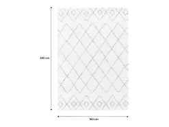 Sweeek Alfombra interior estilo shaggy bereber y multicolor Crema Online