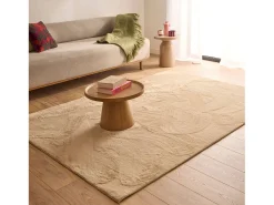 Sweeek Alfombra De Salón-Alfombra interior lisa Beige