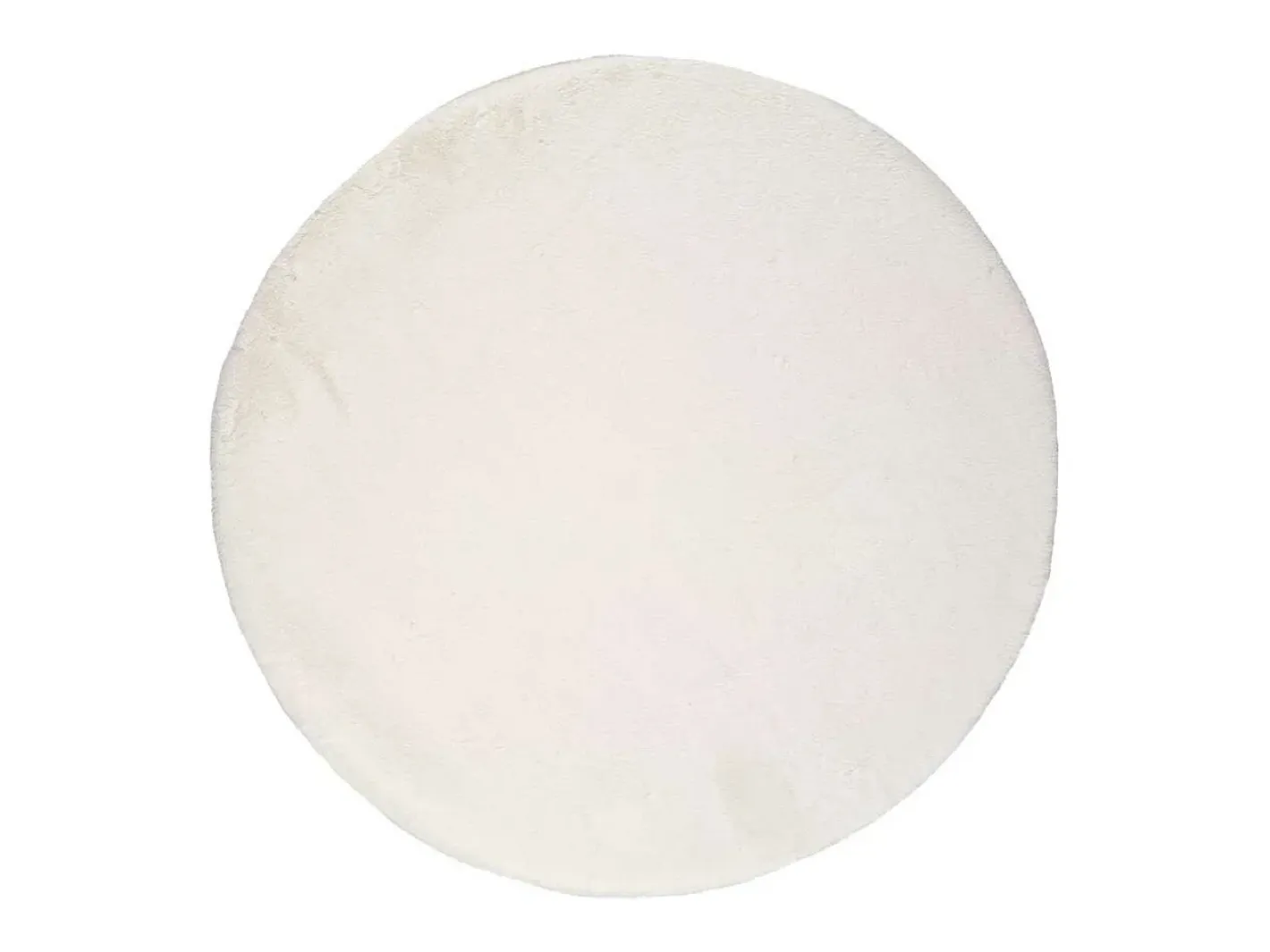 Alfombra interior redonda - shaggy uni - - diam.120 cm - FOX Blanco Outlet