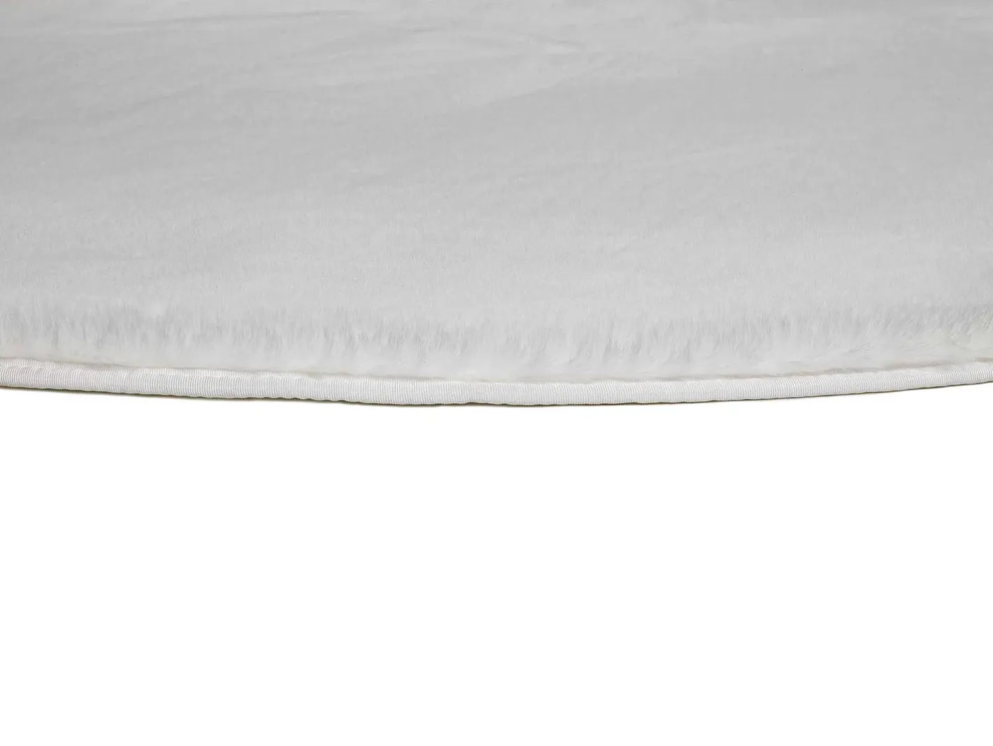 Alfombra interior redonda - shaggy uni - - diam.120 cm - FOX Blanco Outlet