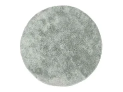 Alfombra interior redonda - shaggy uni - plata - diam.120 cm - ROMA Plateado Clearance