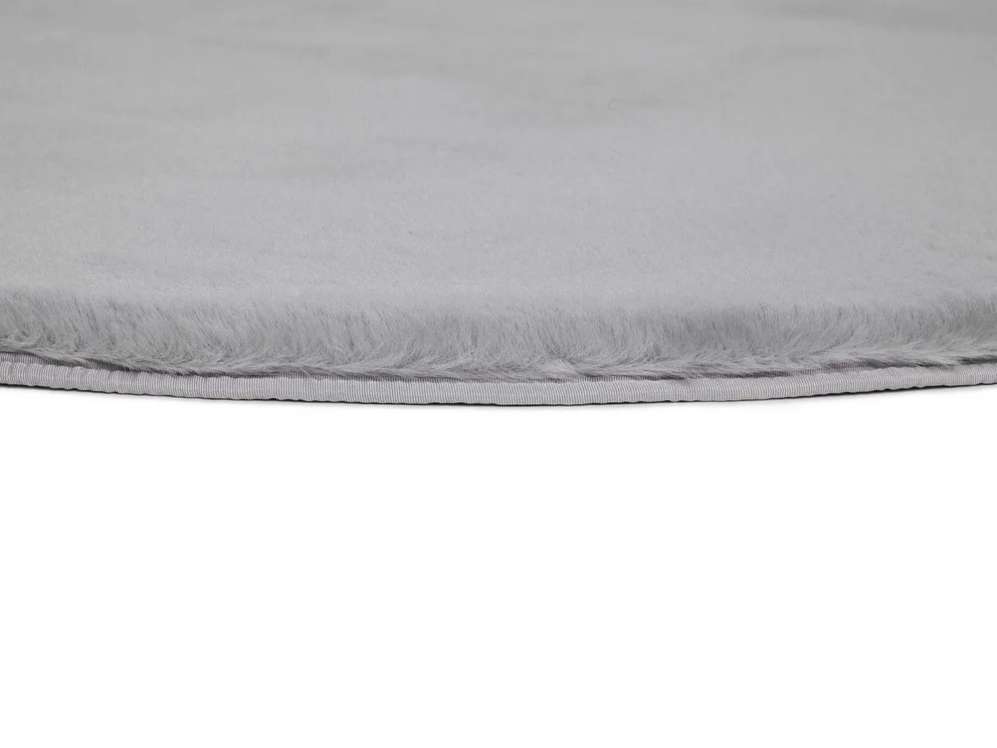 Online Alfombra interior redonda - shaggy uni - plata - diam.120 cm - FOX Plateado