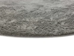 Sale Alfombra interior redonda - shaggy uni - antracita - diam.120 cm - ROMA Gris antracita