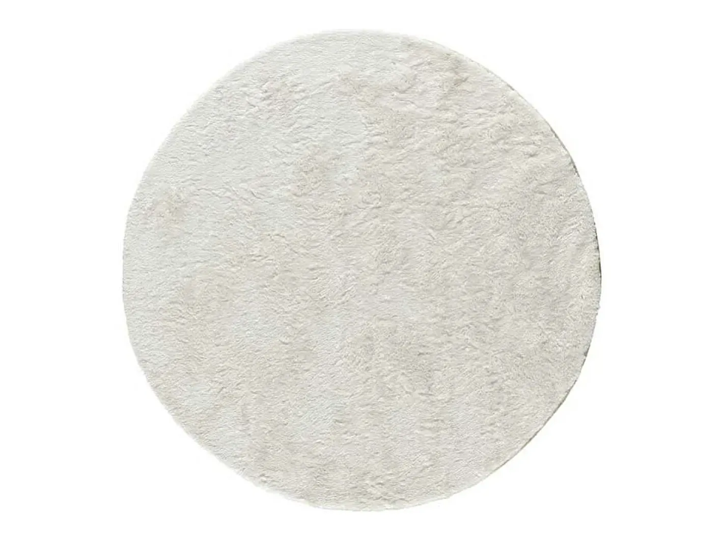 New Alfombra interior redonda - shaggy uni - - diam.120 cm - ROMA Blanco