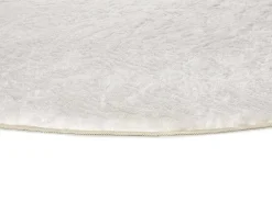 New Alfombra interior redonda - shaggy uni - - diam.120 cm - ROMA Blanco