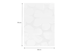 Sweeek Alfombra interior shaggy diseño floral beige Crema Hot