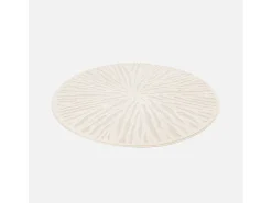 Sweeek Alfombra interior shaggy redonda beige, 160cm Crema New