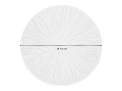 Sweeek Alfombra interior shaggy redonda beige, 160cm Crema New