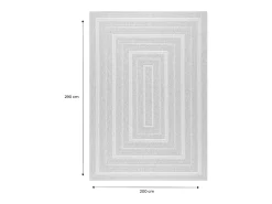 Alfombra De Salón-Alfombra interior/exterior efecto tela de yute con motivos Beige