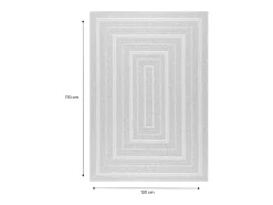 Online Alfombra interior/exterior efecto tela de yute con motivos Beige