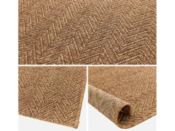 Discount Sweeek Alfombra interior/exterior efecto yute color caramelo Marru00f3n