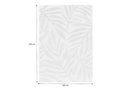 Sweeek Alfombra interior/exterior motivo vegetal beige poliéster reciclado Crema Hot