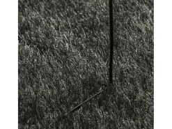 Alfombra De Cocina-Alfombra ISTAN de pelo largo, aspecto antracita brillante, 120x170 cm Gris