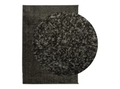 Alfombra De Cocina-Alfombra ISTAN de pelo largo, aspecto antracita brillante, 120x170 cm Gris