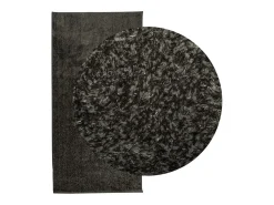 Alfombra De Cocina-Alfombra ISTAN de pelo largo, aspecto antracita brillante, 100x200 cm Gris