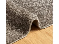Alfombra De Cocina-Alfombra ISTAN de pelo largo, aspecto brillante, 140x200 cm Gris