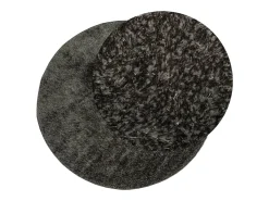 Discount Alfombra ISTAN de pelo largo, aspecto antracita brillante, Ø 160 cm Gris