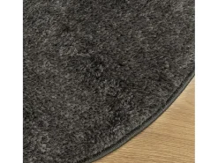 Discount Alfombra ISTAN de pelo largo, aspecto antracita brillante, Ø 160 cm Gris