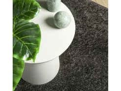 Discount Alfombra ISTAN de pelo largo, aspecto antracita brillante, Ø 160 cm Gris