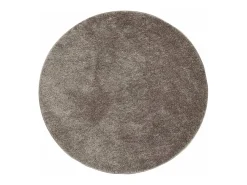 Alfombra ISTAN de pelo largo, acabado brillante, Ø 100 cm Gris Best