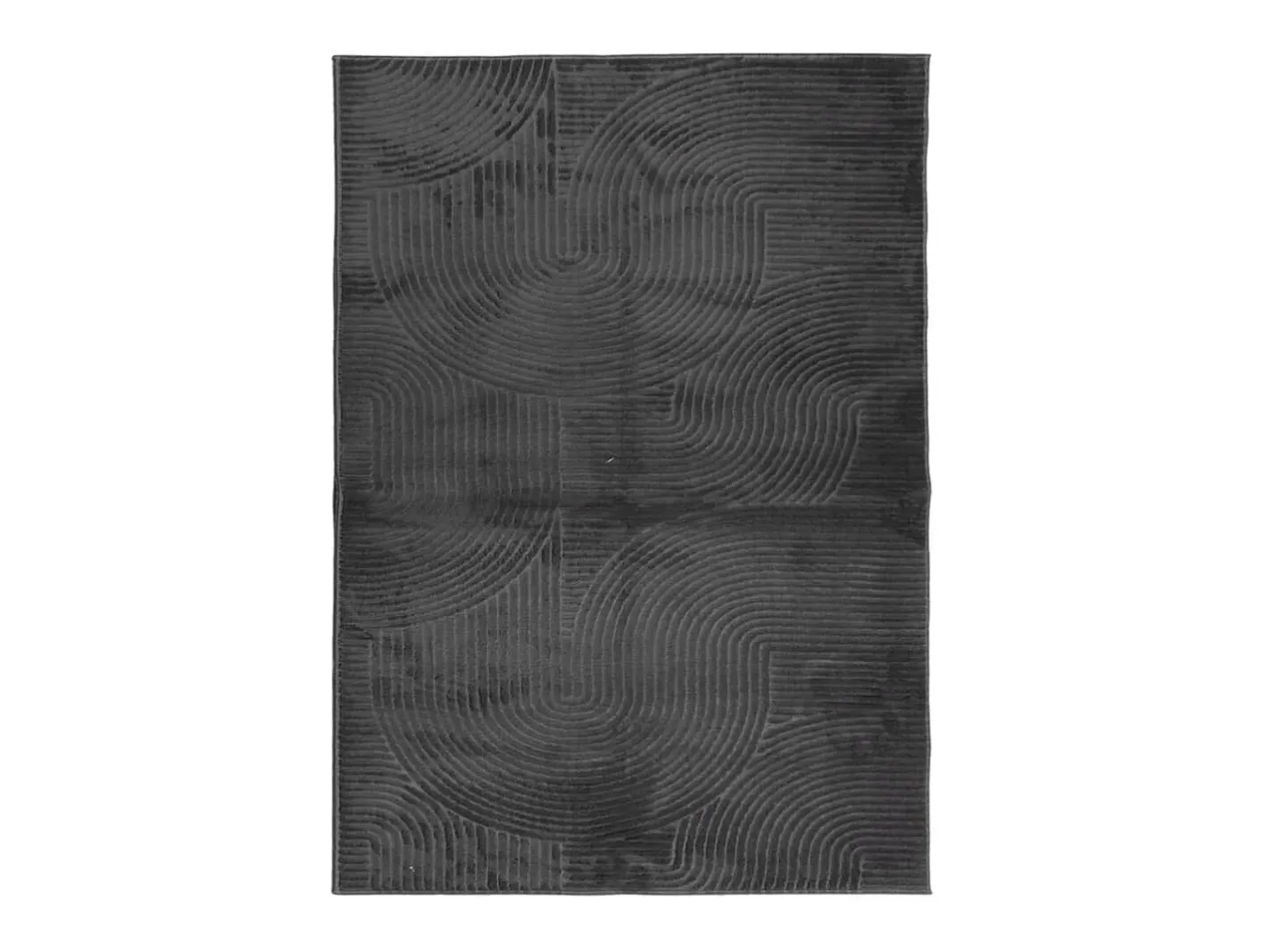 Alfombra IZA de pelo corto de estilo escandinavo en color antracita 240x340 cm Gris Hot