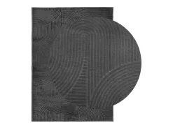 Alfombra IZA de pelo corto de estilo escandinavo en color antracita 240x340 cm Gris Hot