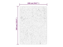 Alfombra IZA de pelo corto de estilo escandinavo en color antracita 240x340 cm Gris Hot