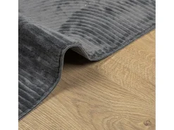 Alfombra IZA de pelo corto de estilo escandinavo en color antracita 240x340 cm Gris Hot