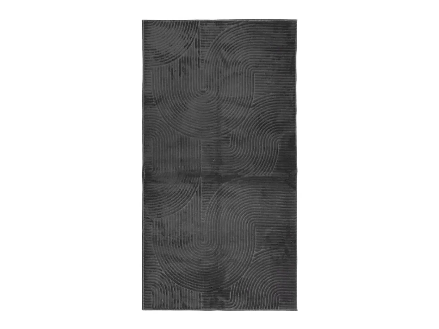 Alfombra IZA de pelo corto de estilo escandinavo en color antracita 80x150 cm Gris Best