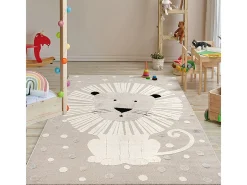 the carpet Alfombra De Salón|Alfombra Infantil-Alfombra Jungle Kids Habitación Infantil 3D Resistente - - 80x150 cm Beige