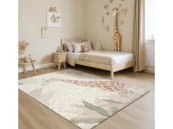 the carpet Alfombra Infantil-Alfombra Jungle Kids Habitación Infantil 3D Resistente - - 120x170 cm Crema