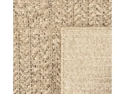 the carpet Alfombra De Exterior|Alfombra Redonda-Alfombra Kansas Exterior Interior Aspecto Yute Resistente intemperie - Naturaleza - 80 cm, redondo Color natural claro