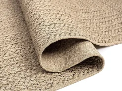 Clearance the carpet Alfombra Kansas Exterior Interior Aspecto Yute Resistente intemperie liso - Naturaleza - 80 x 150 cm Color natural claro