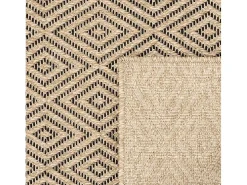 Best the carpet Alfombra Kansas Exterior Interior Aspecto Yute Resistente Diamante Intemperie - Naturaleza - 160 x 230 cm Color natural claro