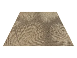 Discount the carpet Alfombra Kansas Exterior Interior Aspecto Yute Palma Resistente intemperie - Naturaleza - 120 x 170 cm Color natural claro