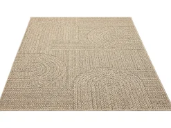 Best the carpet Alfombra Kansas Exterior Interior Aspecto Yute Resistente intemperie - Naturaleza - 120 x 170 cm Color natural claro