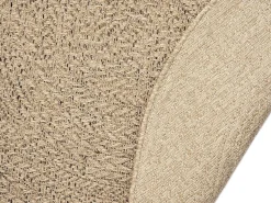 the carpet Alfombra Kansas Exterior Interior Aspecto Yute Resistente intemperie - Naturaleza - 160 cm, redondo Color natural claro Hot