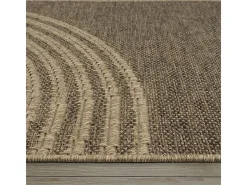 Clearance the carpet Alfombra Kansas Exterior Interior Aspecto Yute diseño Resistente intemperie - Naturaleza - 140 x 200 cm Color natural claro
