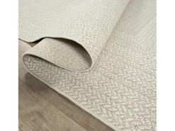 the carpet Alfombra Kansas Exterior Interior Aspecto Yute Resistente intemperie liso - - 120 x 170 cm Crema Online