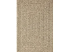 Sale the carpet Alfombra Kansas Exterior Interior Aspecto Yute Resistente intemperie liso - Naturaleza - 140 x 200 cm Color natural claro