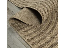 the carpet Alfombra Kansas Exterior Interior Aspecto Yute diseño Resistente intemperie - Naturaleza - 240 x 340 cm Color natural claro New
