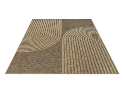 the carpet Alfombra Kansas Exterior Interior Aspecto Yute diseño Resistente intemperie - Naturaleza - 240 x 340 cm Color natural claro New